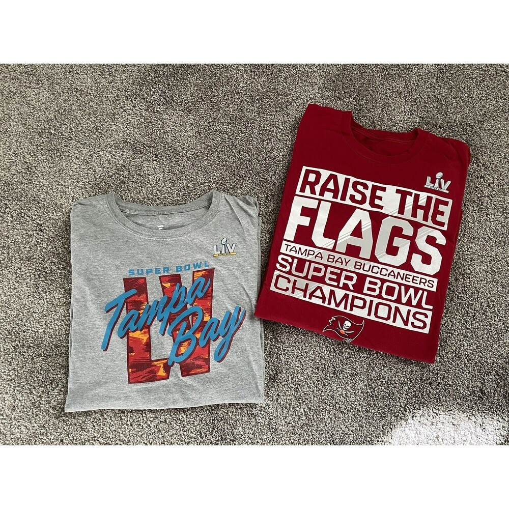 2 Fanatics Tampa Bay Buccaneers Bucs NFL T-Shirts Men's Size 2XL Bundle Lot